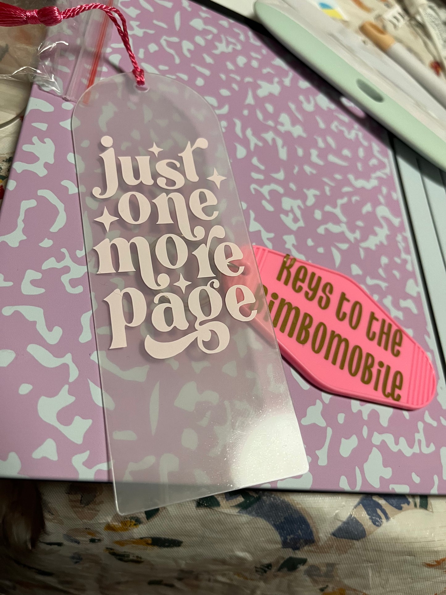 Just One More Page Bookmark (Rounded)