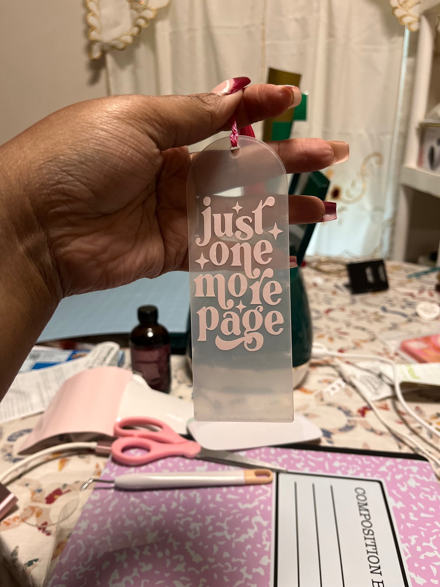 Just One More Page Bookmark (Rounded)